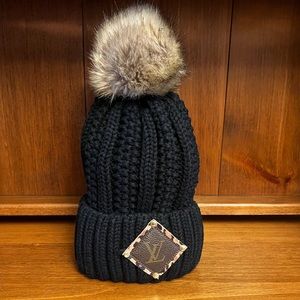C.C Beanie with Authentic LV Patch